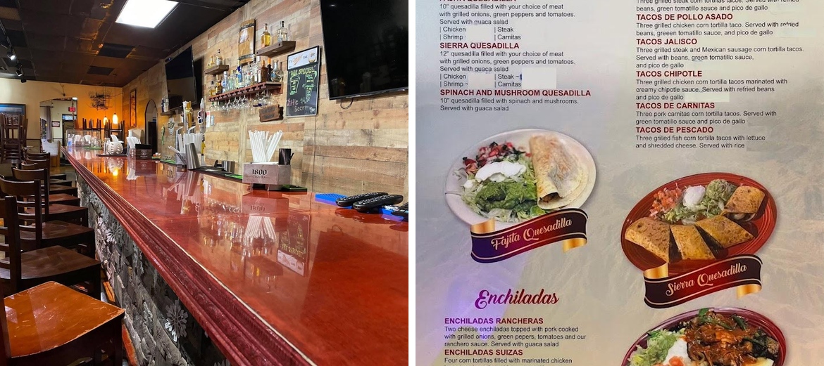 La Sierra Mexican Restaurant Menu